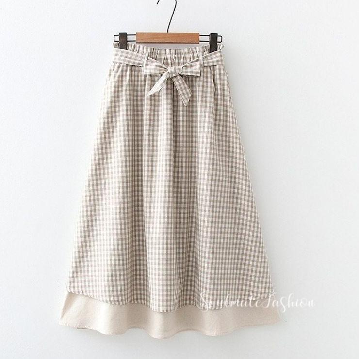 Narnia Skirt - Rok kotak kotak - Rok korea - Maxi skirt - Rok panjang ◦ WNR.364389