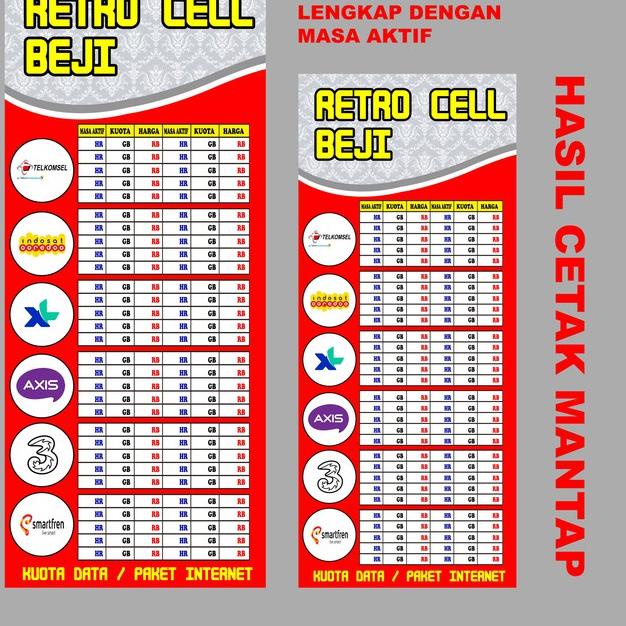 Spanduk / Banner / Backdrop Konter Pulsa 60 X 160