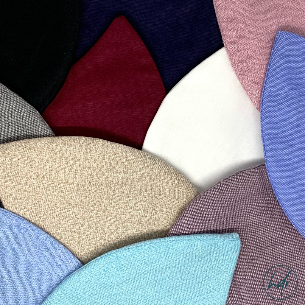 Masker Kain 3 Lapis Polos / 3 Ply Masker