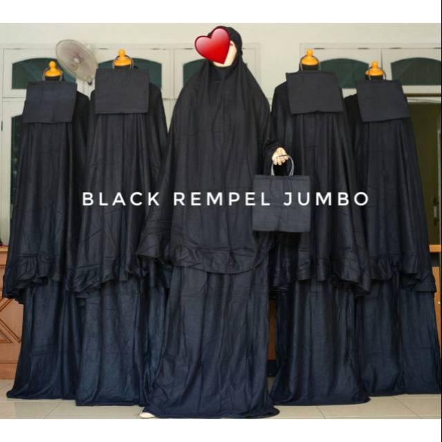 Mukena jumbo warna hitam