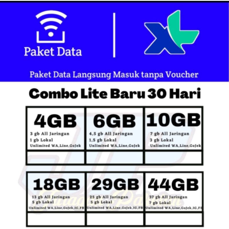ISI ULANG PAKET XL COMBO LITE TERMURAH