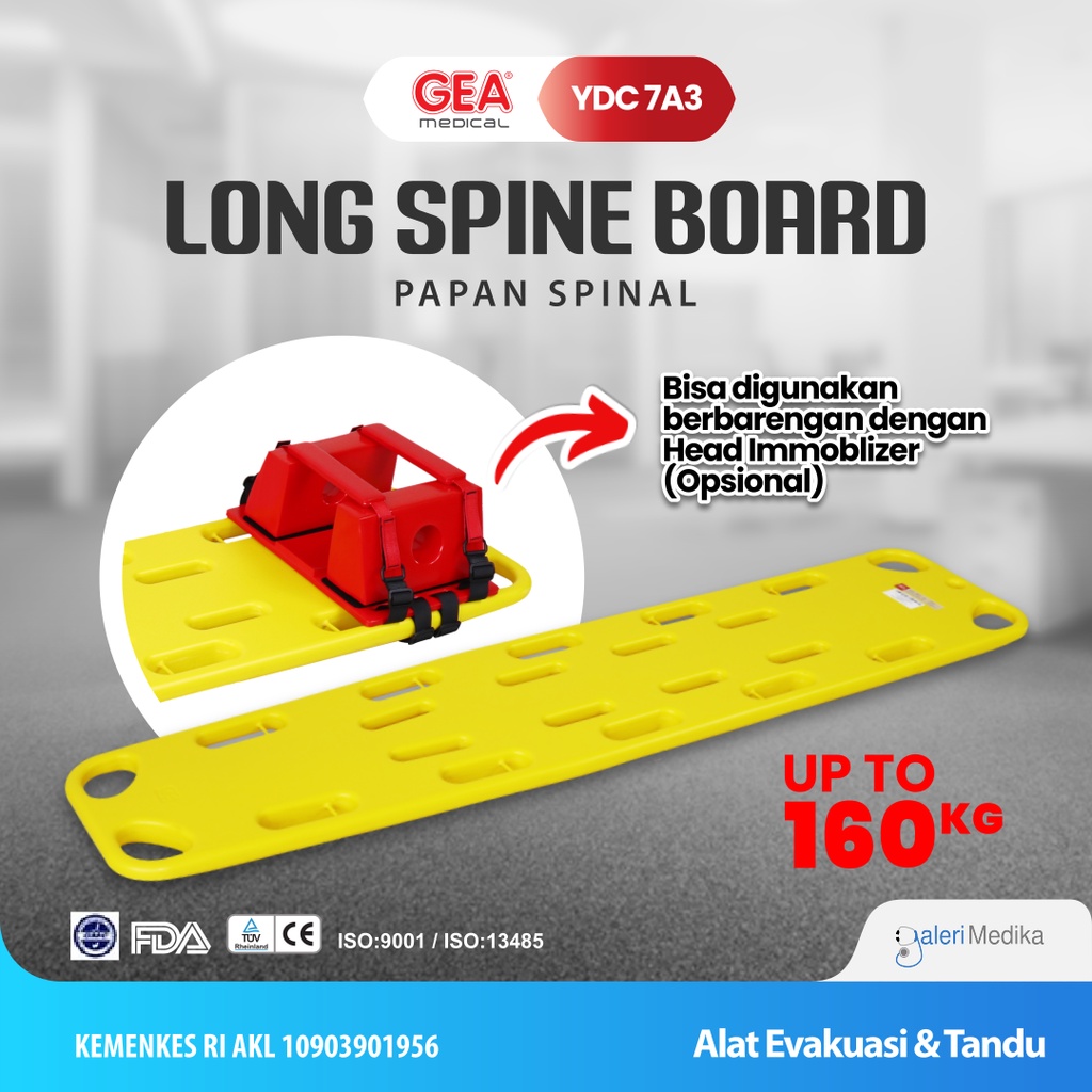 Tandu Emergency GEA YDC 7 A3 / YDC 7A3 / YDC-7A3 Spinal Board