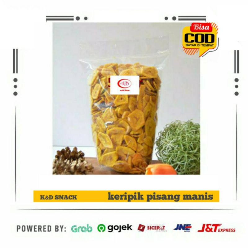 

[COD]KERIPIK PISANG MANIS 500 GRAM PROMO