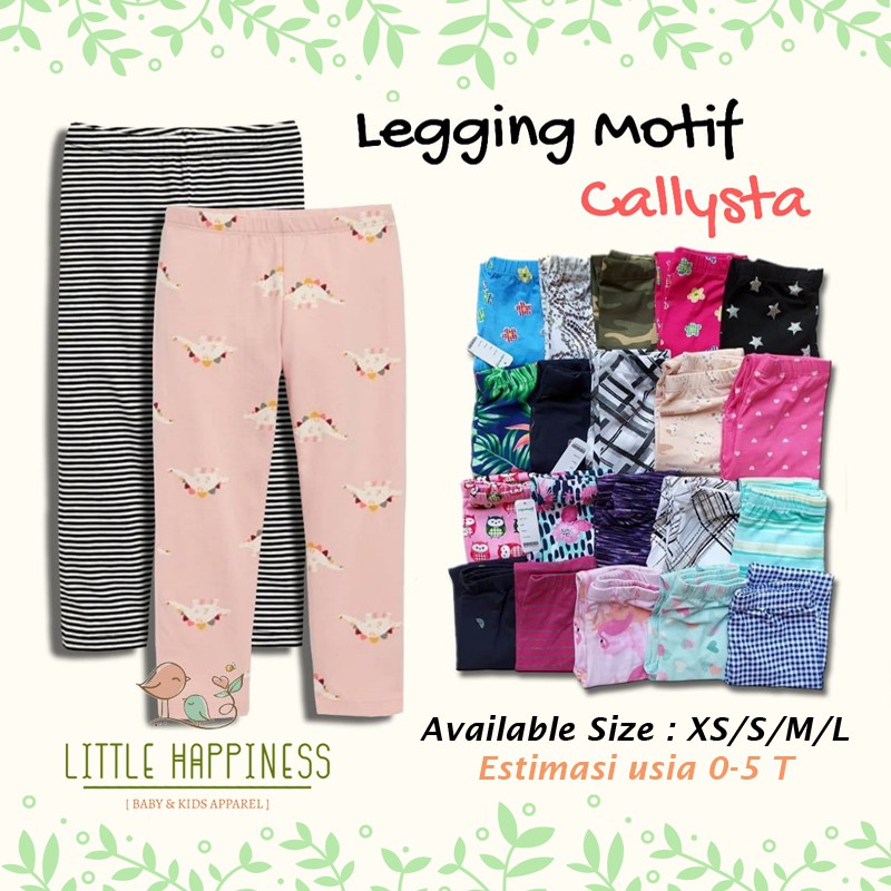 Legging Callysta Full Motif Size XS-L (0-5tahun) Legging Callysta Murah