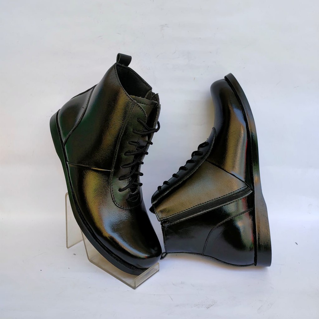 Sepatu boots semi formal asli kulit sapi termurah dan terbaru