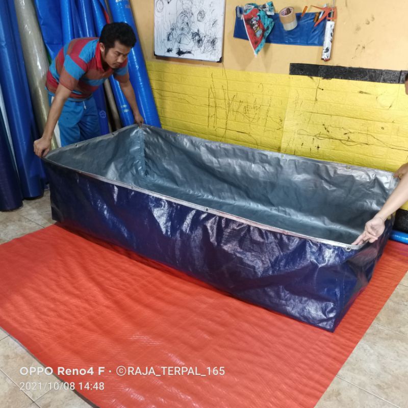 KOLAM TERPAL KOTAK 150X100X50 KUALITAS SUPER