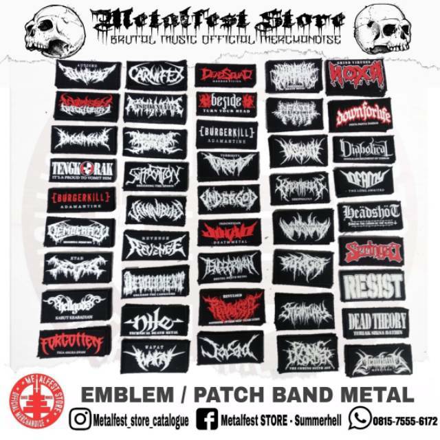 Termurah 13pcs  PATCH/EMBLEM METAL / EMBLEM PUNK