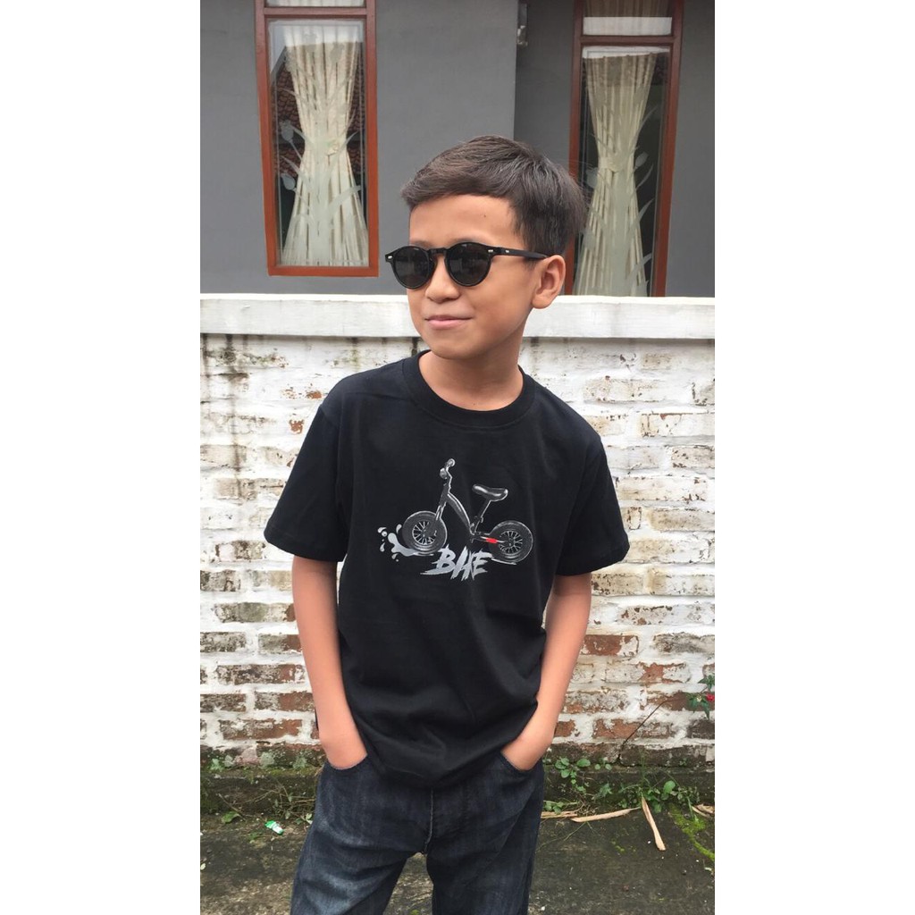 KAOS ANAK GAMBAR SEPEDA / BAJU ANAK MURAH / KAOS COTTON COMBED