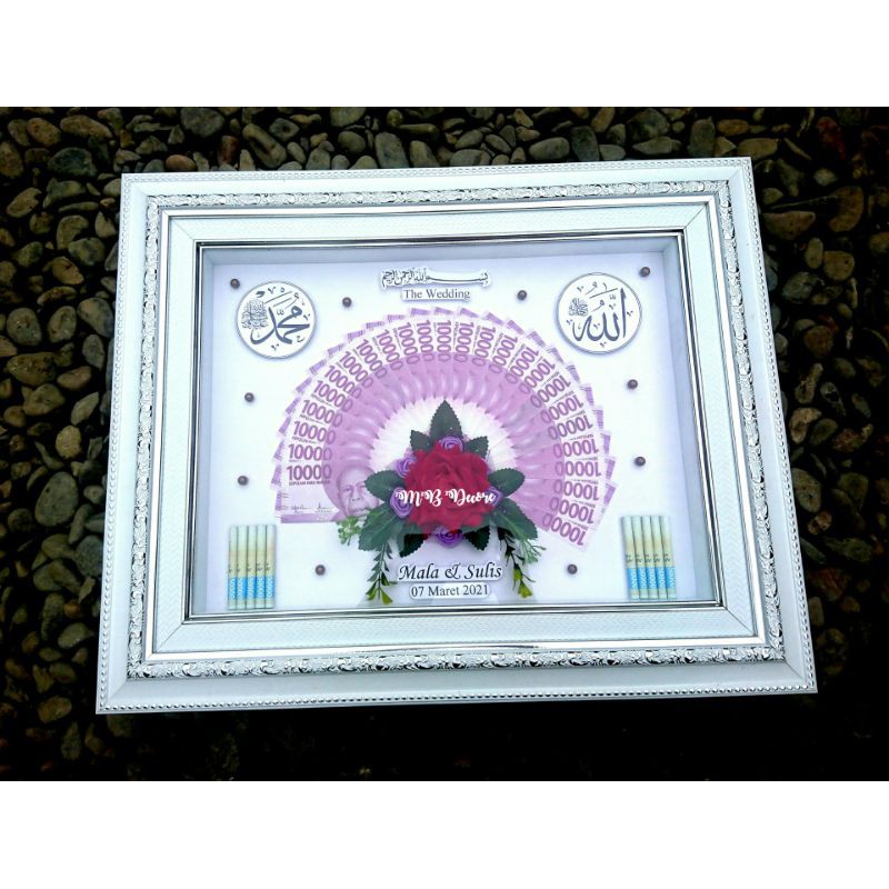 Mahar uang kertas Bingkai 30x40cm
