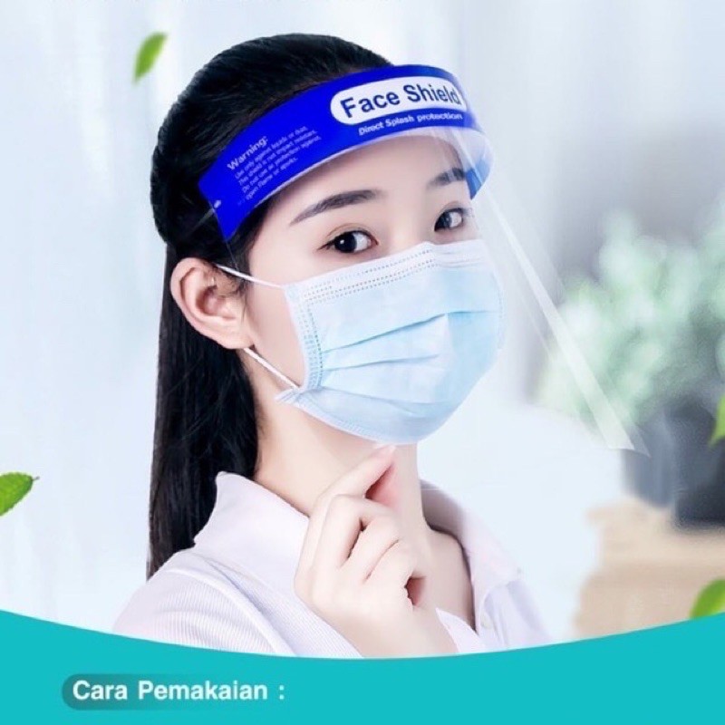 ORI FACE SHIELD MEDICAL MASK PELINDUNG WAJAH MUKA ANTI VIRUS CORONA MIKA USAFE APD ANTI FOG TOPI