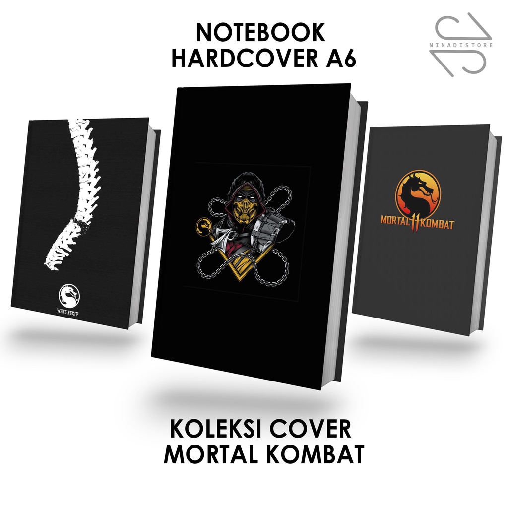 

Pocket Book/Notebook Hardcover A6 isi polos dan garis Gambar Mortal Combat