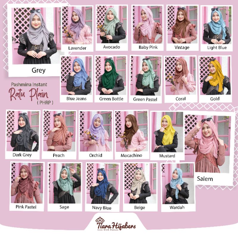 PHRP ( Pashmina Instant Hijab Ratu Plain) // Tiara Hijabers Bandung