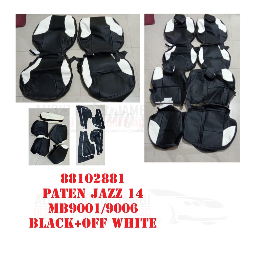 JOK PATEN BAHAN MBTECH ORIGINAL MOBIL HONDA JAZZ 2014 BLACK WHITE - JOK PATEN MOBIL MBTECH