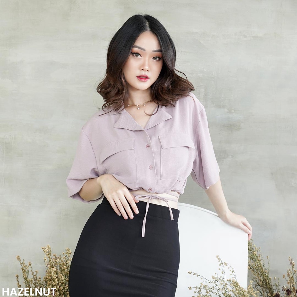 Airflow Cascara Shirt Atasan Kemeja Blouse Top Wanita