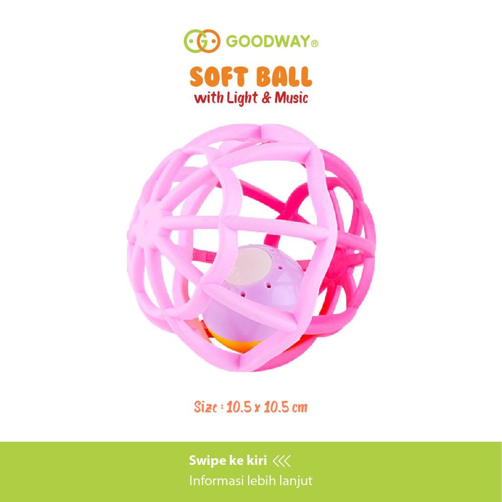 Goodway Soft Ball With Light &amp; Music - Teether Rattle Bayi