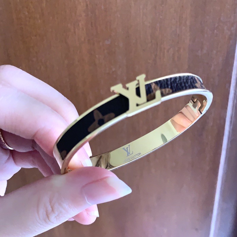 Gelang Kulit Titanium Wanita Anti Karat Hitam Cap Elvi Premium Mewah Elegan Kekinian 0274D0