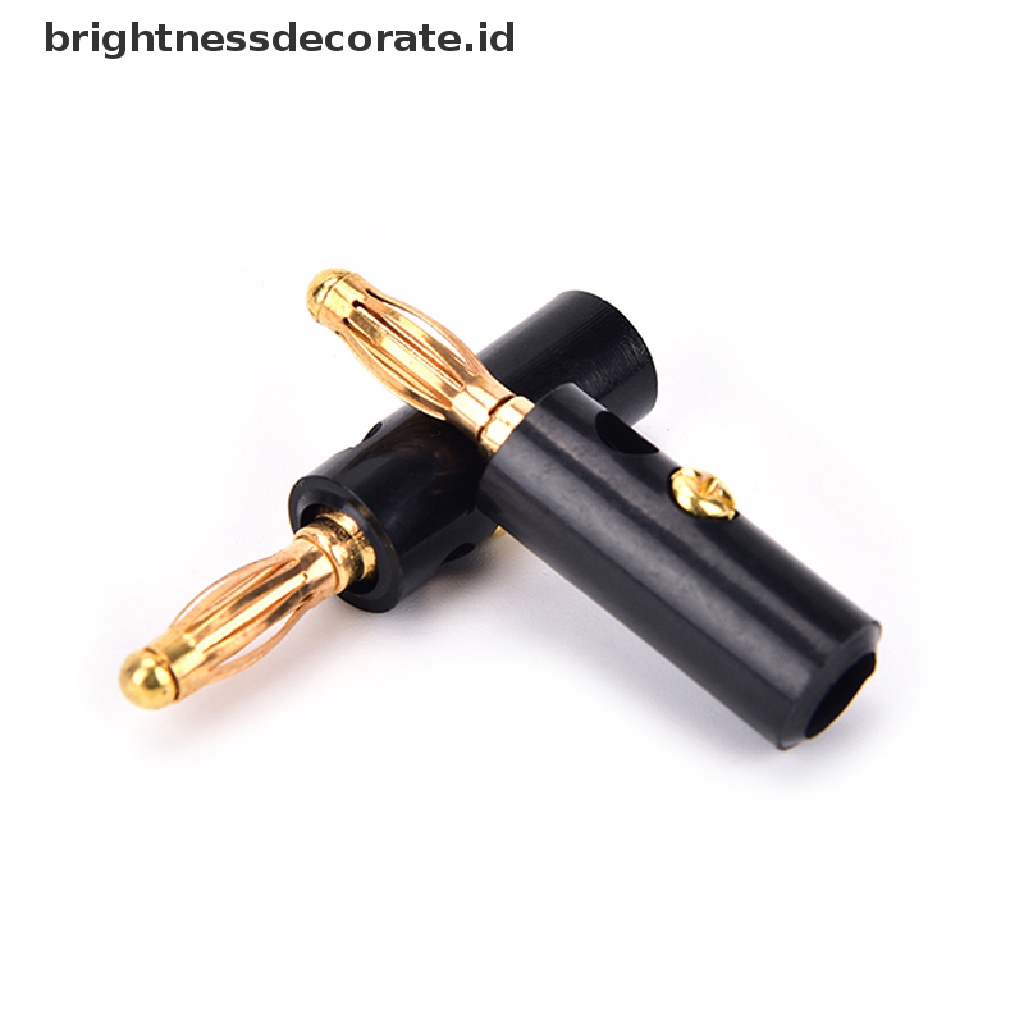 [birth] 10pcs/lot audio speaker screw banana gold plate plugs connectors 4mm [ID]