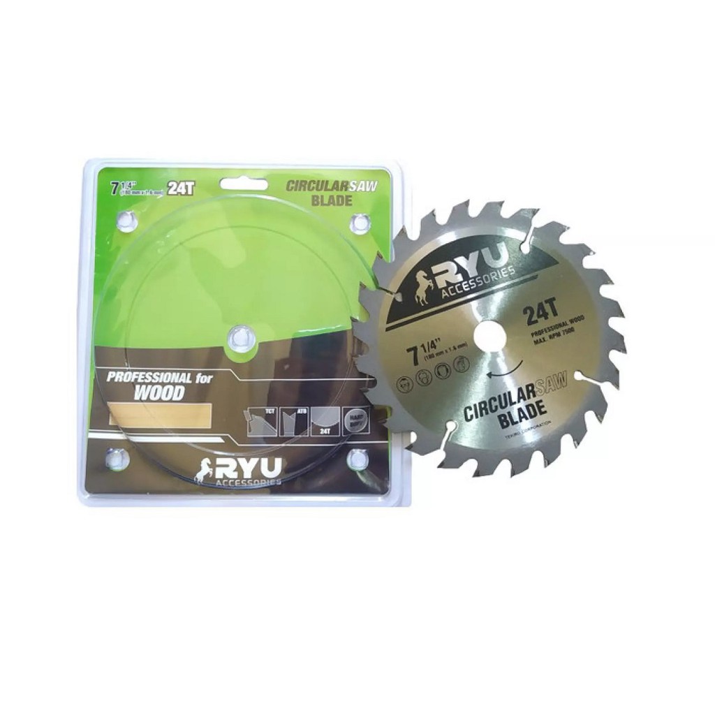 Mata pisau Circular saw 7" RYU Circular saw blade 7 1/4"x24T