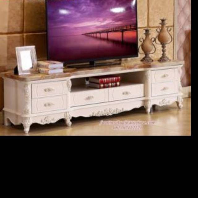 bufet tv duco putih.mebel jepara,furniture