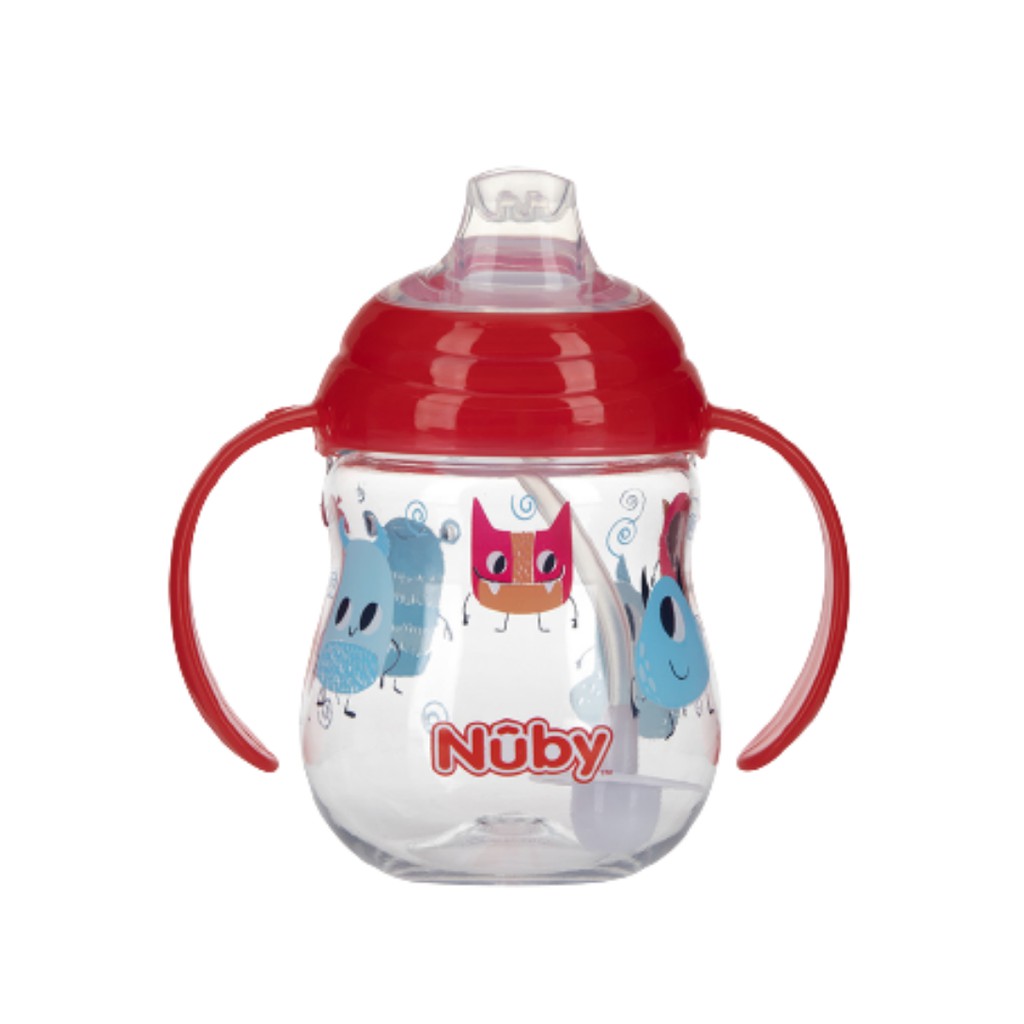 Nuby Tritan Spout Botol Minum Tritan Spout Red Monster 270ml