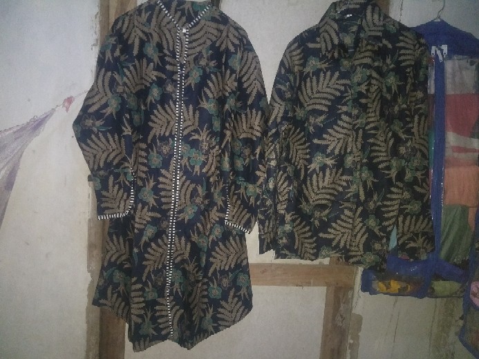 Couple Batik Tunik Modern Seragam Kerja Kantor Lengan Panjang