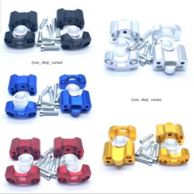Raiser Stang Fatbar (2pcs) Bahan Full Cnc, Peninggi Stir -Setang Fatbar atau orie Bisa Motor Vixion,