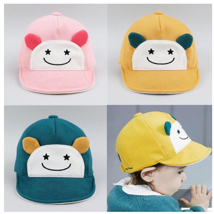 TOPI Fashion Baseball Karakter Lucu HELLO 6- 36 bulan VC