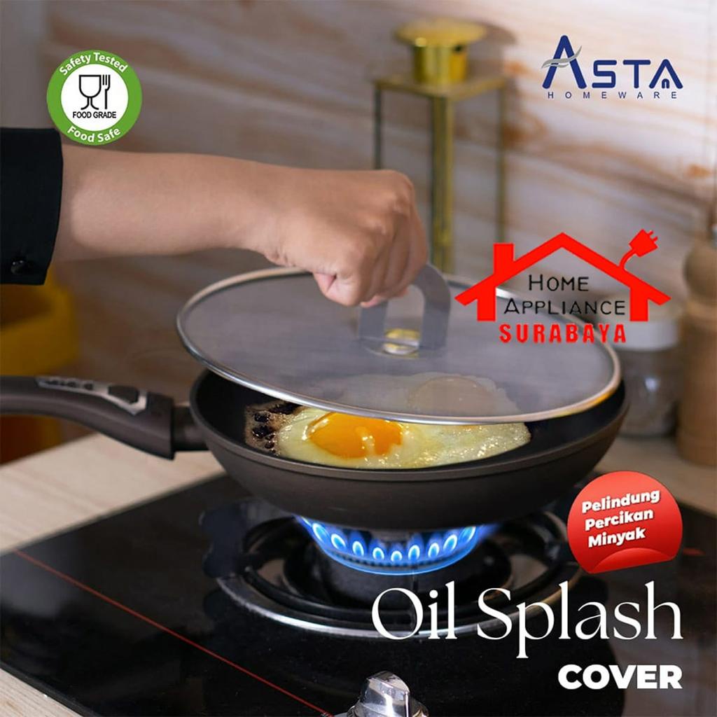 ASTA Oil Splatter Screen Cover - Tutup Panci Pelindung Cipratan / Percikan Minyak Stainless 25CM / 33CM