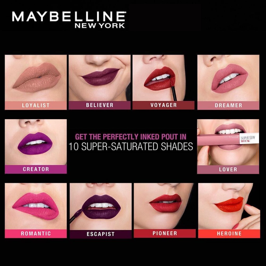 (Warna Terbaru) Maybelline Superstay Matte Ink ( Album 1)