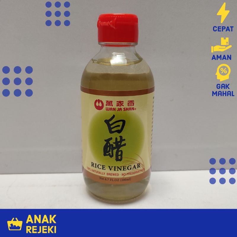 

Wan Ja Shan Rice Vinegar 200ml - Cuka Makan Wanjashan Beras Sushi