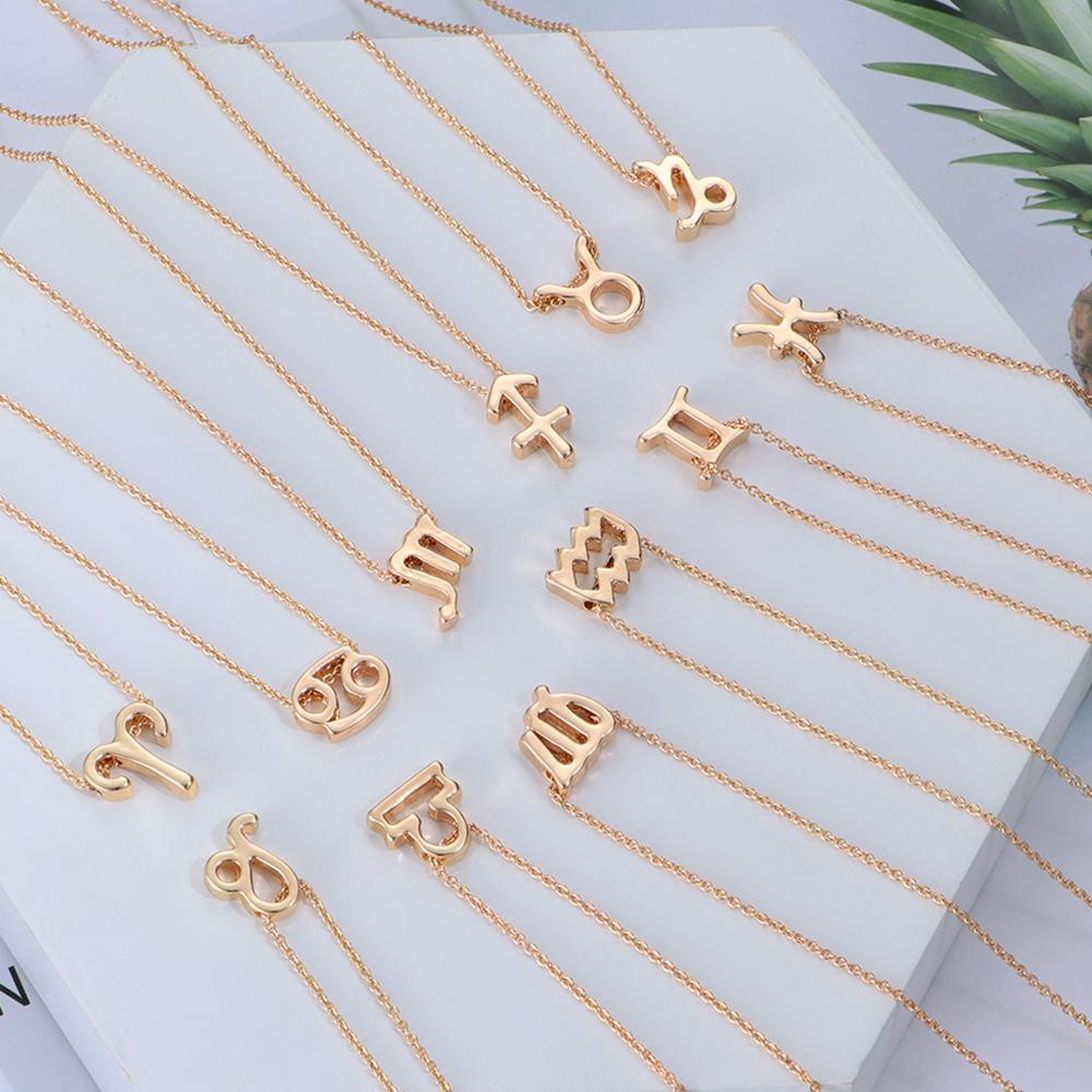 Lily Kalung Wanita Charm Zodiak Sederhana