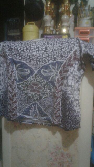 Setelan Jumbo Celana Panjang Batik Kaos Kencana Ungu