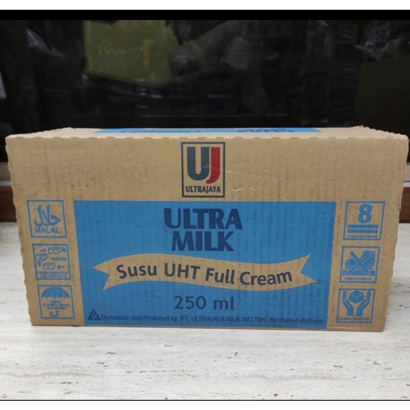 

susu ultra 250 ml, full cream /1 dus