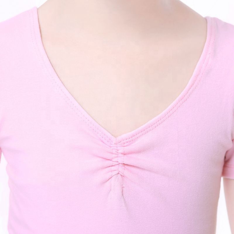 LEOTARD ANAK COTTON SPANDEX KATUN SPANDEKS PINK UNTUK BALET GYM SENAM BAJU ATASAN BALLET