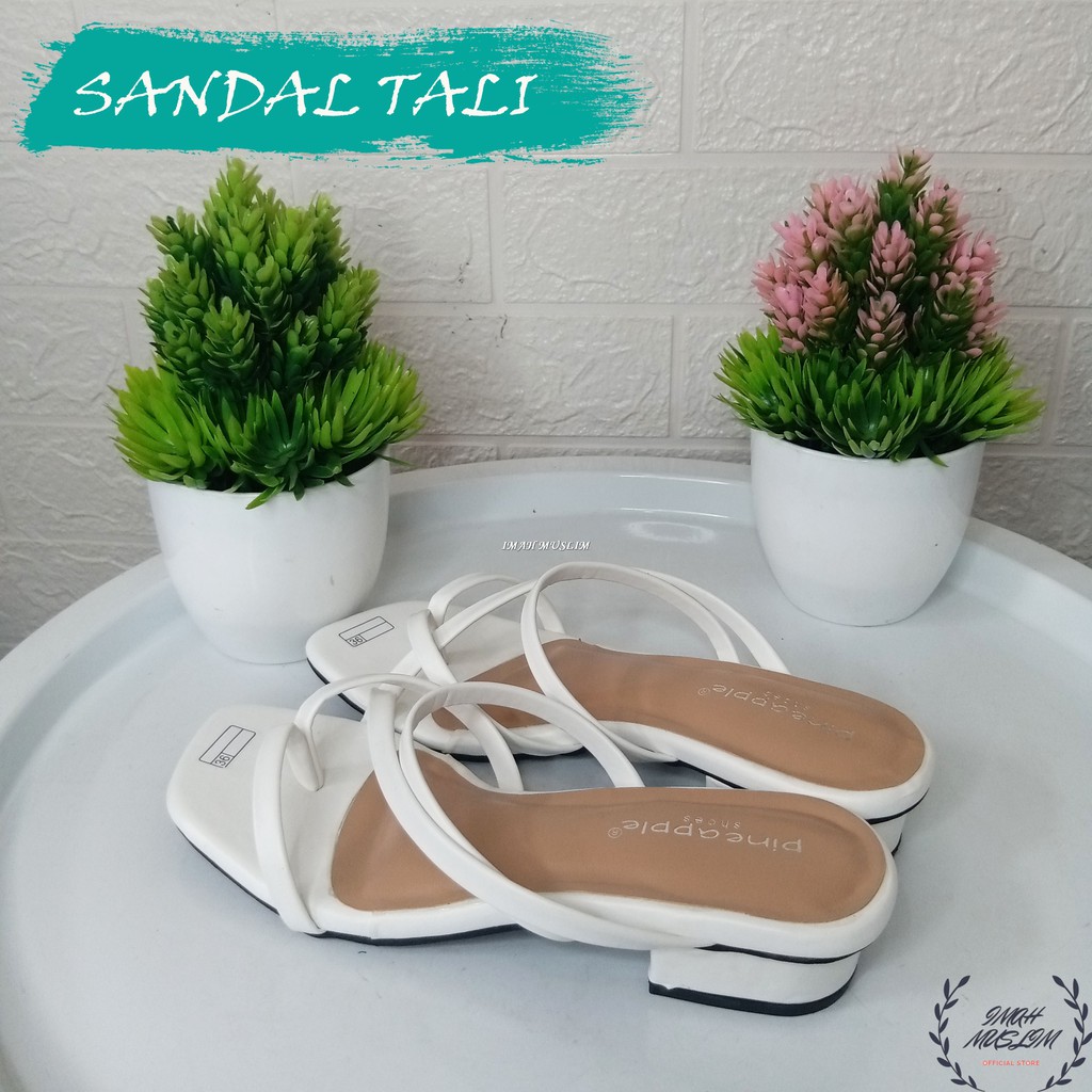 SENDAL WANITA SANDAL PINEAPPLE ORI JEPIT TALI HEELS STYLISH BISA COD