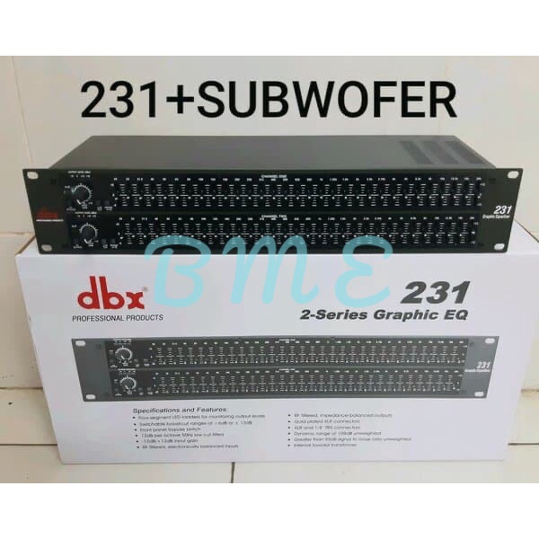 EQUALIZER DBX 231+SUBWOOFER/EQUALISER DBX 231 SUBWOOFER