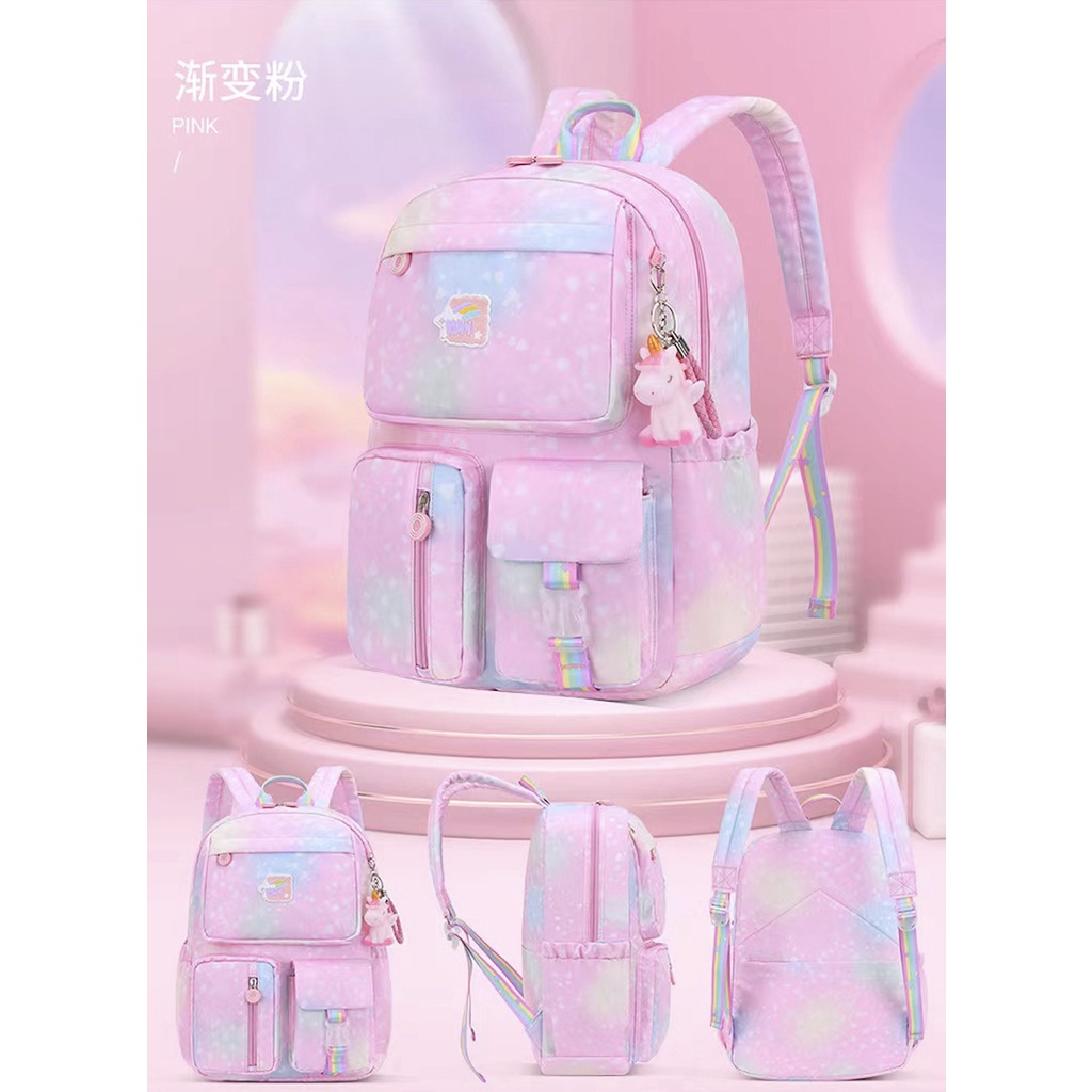 WWH20 Tas Anak Ransel Sekolah LoveStar Unicorn Model Backpack Impor TKM