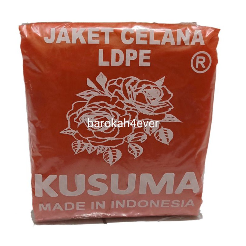 Jas Hujan SETELAN PLASTIK Merk KUSUMA / SAKURA