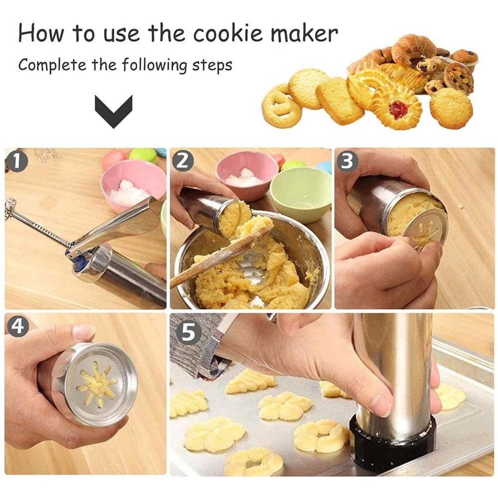 R-FLOWER Biscuit Making Home 4nozel Dekorasi Kue Pump Press