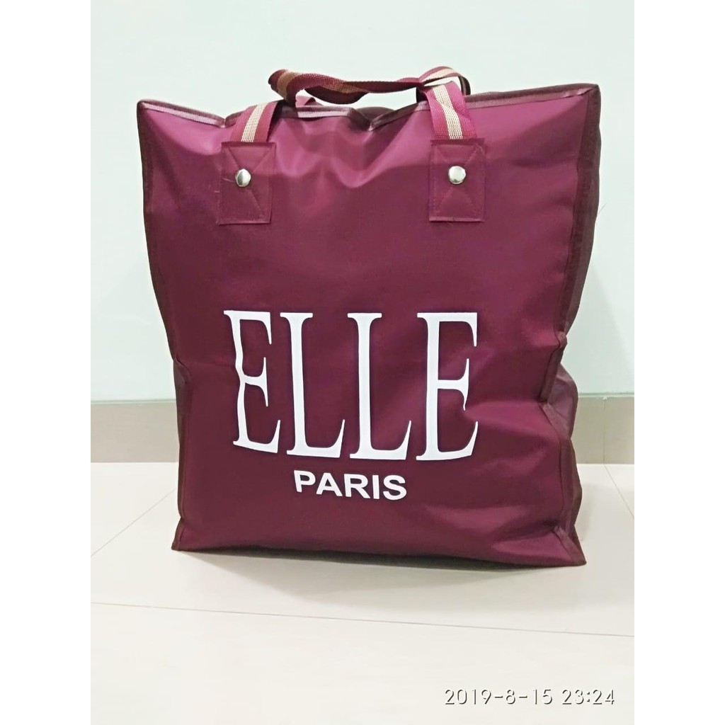 Tas Belanja serbaguna/tas karung/tas laundry/ tas kain ELLE PARIS Tinggi tanpa roda } UKURAN BESAR