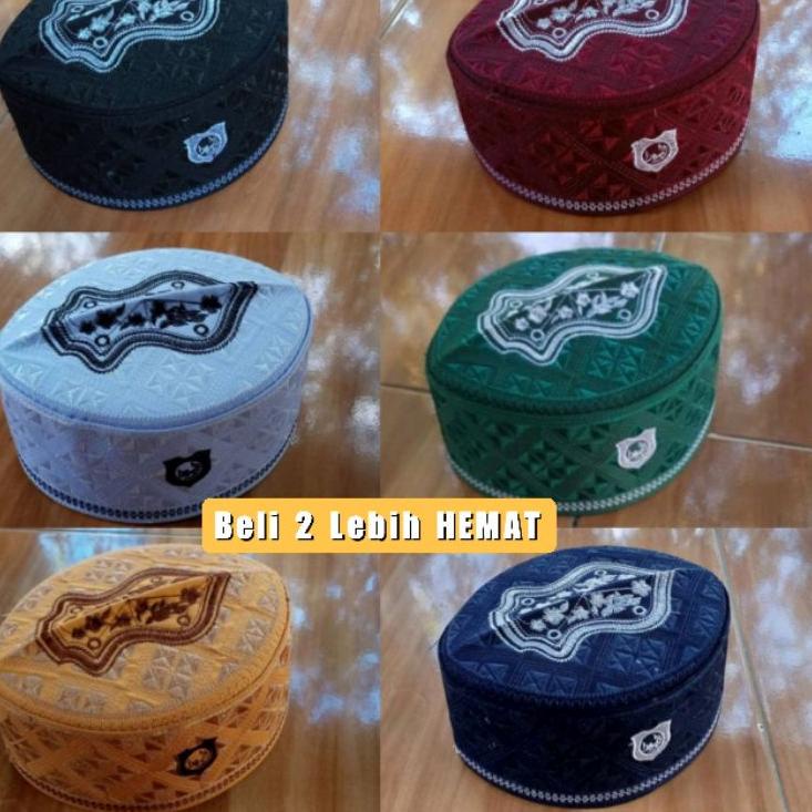 Songkok peci kopiah ustadz Adi hidayat peci malaysia hitam peci asagofah putih hitam peci asagofah b