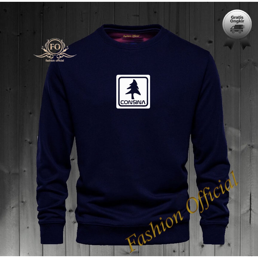 Baju Sweater Distro Consina Kotak Putih Premium Quality Sweater Pria Wanita Distro Terkeren - Sweate