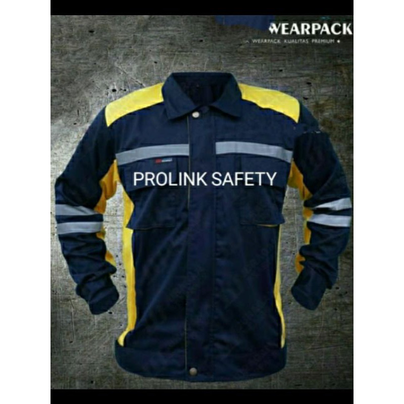 SERAGAM SAFETY DONGKER KOMBINASI KUNING SEMI JAKET RESLETING