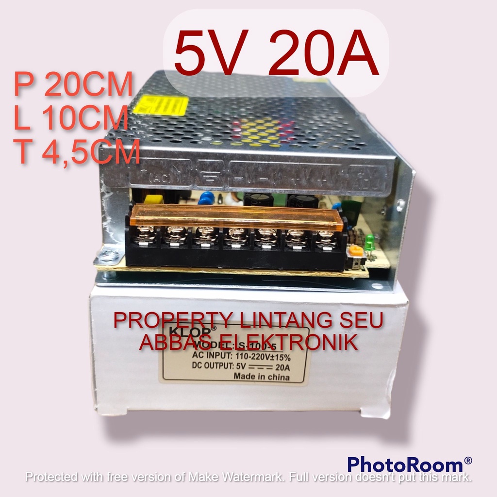 POWER SUPPLY ADAPTOR KALENG  5V 20A 5V20A 5 VOLT 20 AMPERE