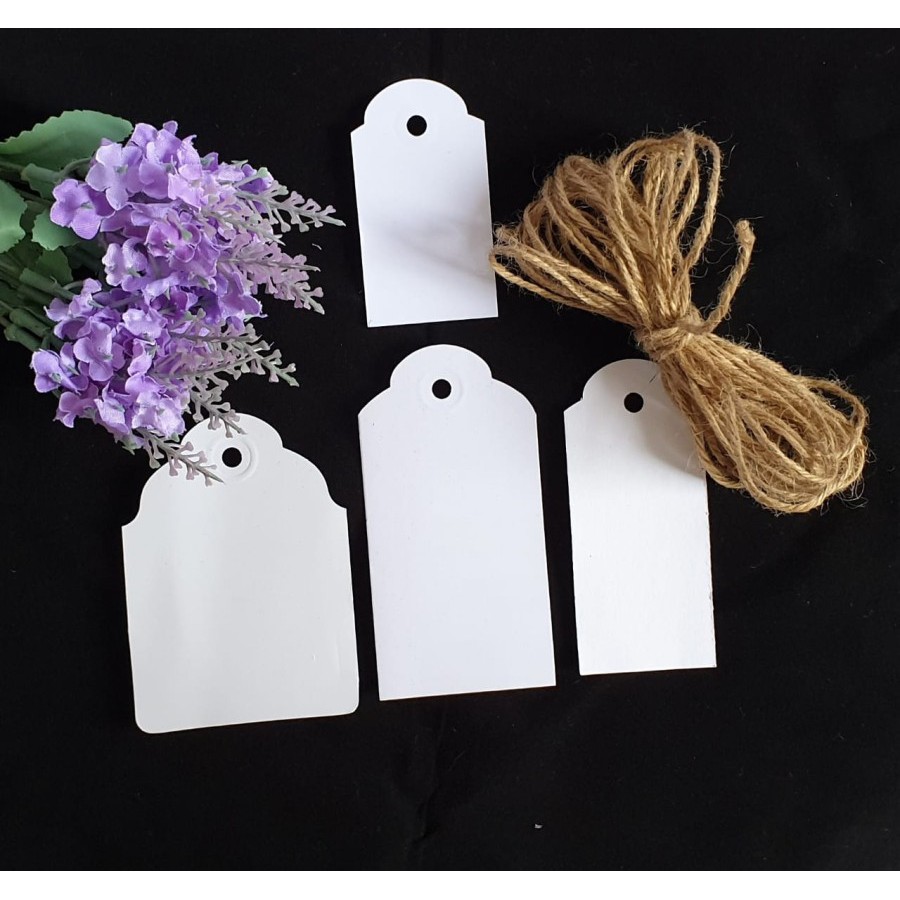 Paper Hang Tags - White Irregular Square Shape Tag (10pcs)