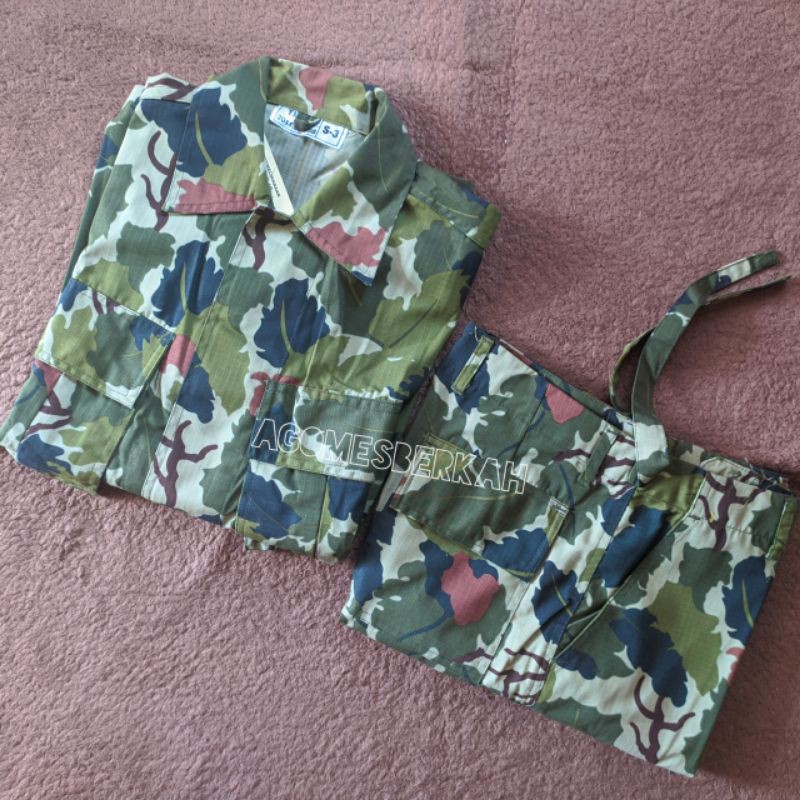 SERAGAM PDL KOSTRAD LORENG DAUN ANGGUR/BAJU SETELAN KOSTRAD LORENG DAUN ANGGUR