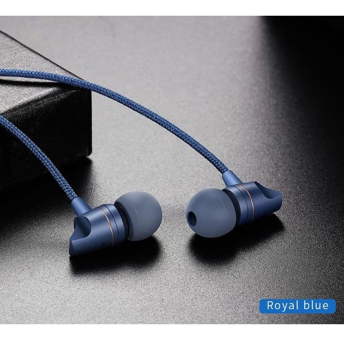 JOYROOM Earphone Braided Metal Earphone JR-E207 BLUE