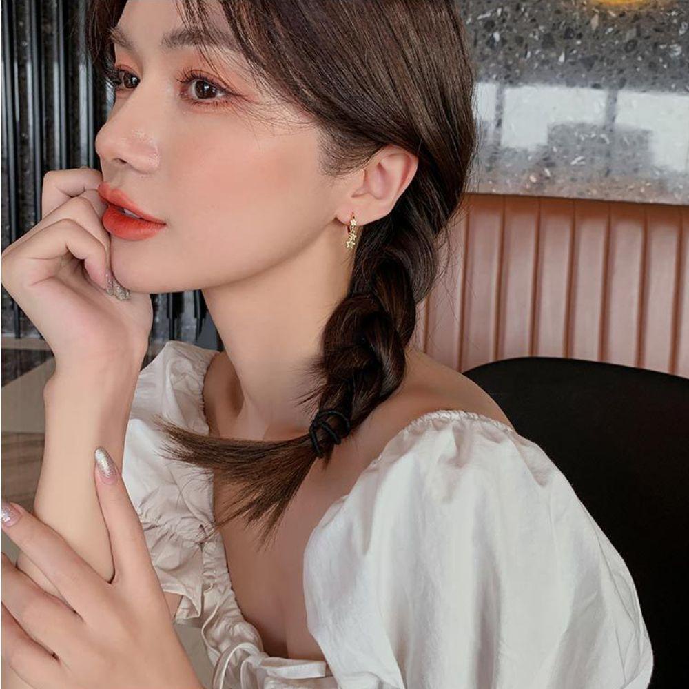 Mxbeauty Star Drop Earrings Fashion Tren Baru Anting Hoop Ear Buckle Piercing Wanita Earring