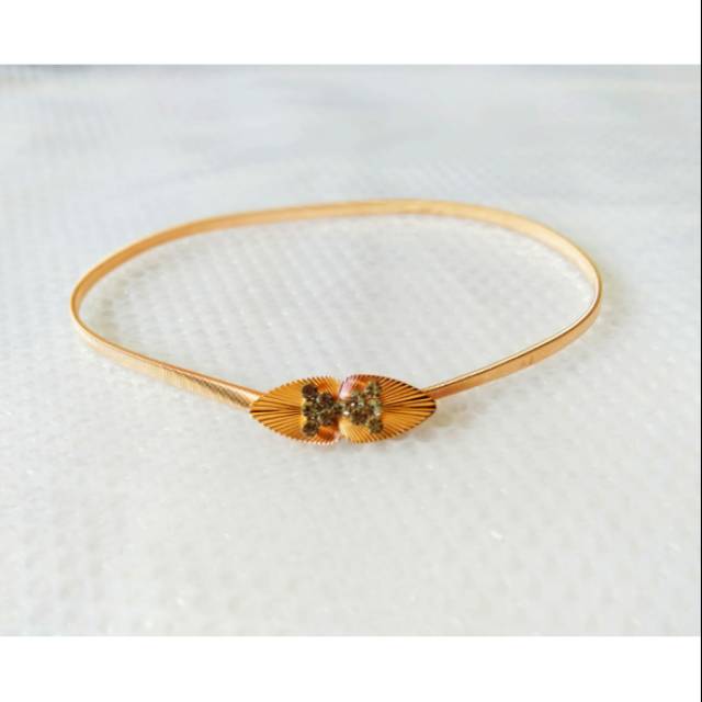 Gesper wanita/ikat pinggang per permata elastis/belt import.