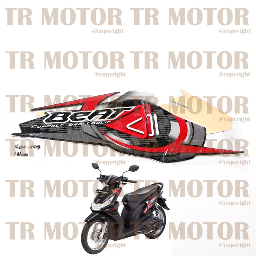 Stiker Motor Beat 2009 Karbu Sticker Striping Full Body Motor